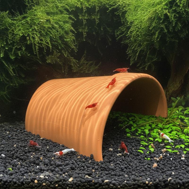 Aquarium Plant Red - ถ้ำเพาะพันธุ์ปลาและกุ้งเซรามิกที่ใช้งานได้จริง ระบายอากาศได้ดี ตกแต่งสวยงาม สีแดง สำหรับตู้ปลา