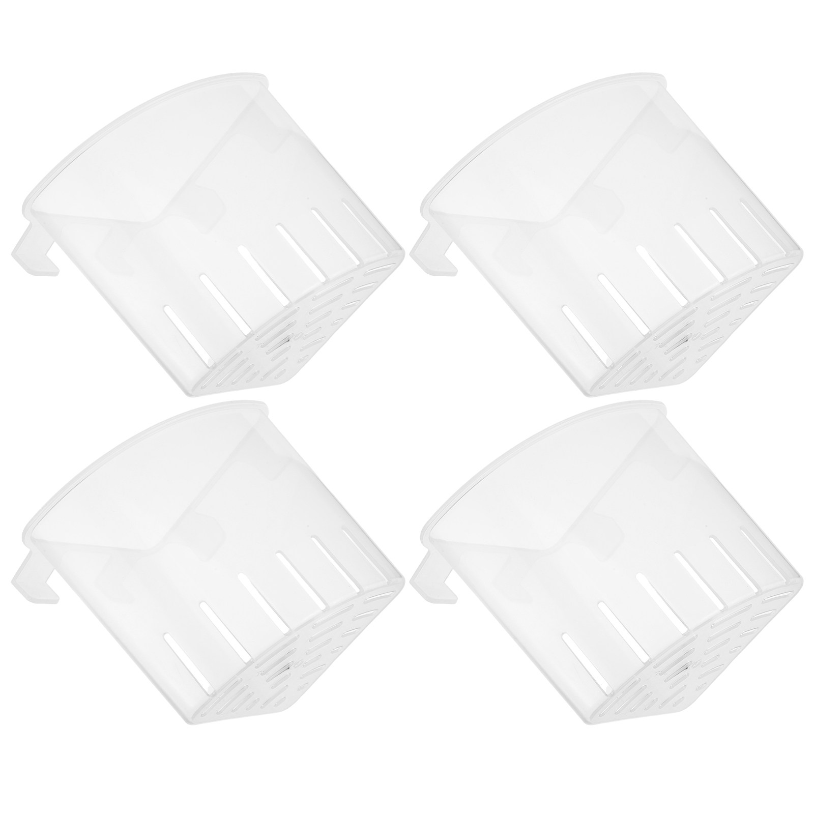 Aquarium Plant Holder - กระถางพลาสติกแขวนมุมตู้ปลา 4 ชิ้น เหมาะสำหรับปลูกไม้ประดับ ไม้ลัคกี้แบมบู ตกแต่งตู้ปลาและจัดสวนในตู้ปลา