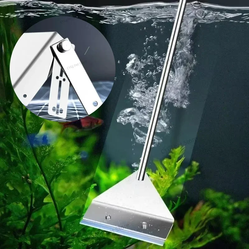 Planted Aquarium Tools - เครื่องมือทําความสะอาดถังปลาแบนทรายสาหร่ายกําจัด Dual-ใช้แก้วสาหร่ายกําจัด Scraper เครื่องมือทําความสะอาดในครัวเรือน Aquarium Accessorie