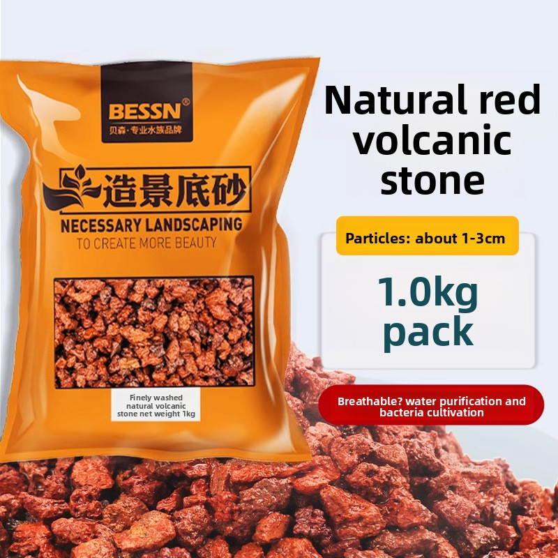 Planted Aquarium With Gravel - พื้นผิวตู้ปลาหินภูเขาไฟ BESSN-หินลาวากรวดสําหรับถังปลูกและที่อยู่อาศัยเต่า-สื่อกรองที่มีรูพรุนและทรายตกแต่ง