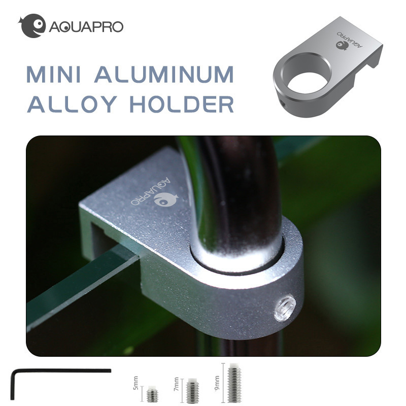 Aquarium Plant Holder - พิพิธภัณฑ์สัตว์น้ํามินิอลูมิเนียมอัลลอยด์ยึดยึดน้ําปลาพืชถังให้อาหารC Lampsท่อน้ํากรองอุปกรณ์เสริมโฟม