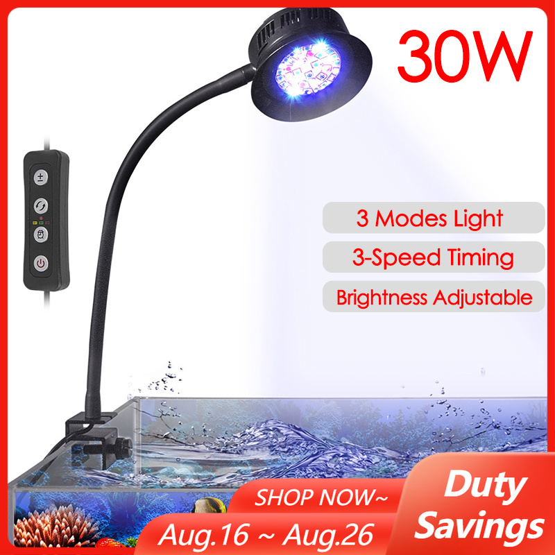 Led Planted Tank Light - 30W Aquarium Fish TANK น้ําทะเลน้ําเค็ม Marine