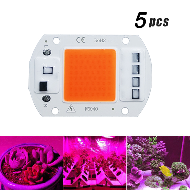 Led Planted Tank Light - 5 ชิ้น LED Grow COB ชิปเต็มสเปกตรัม
