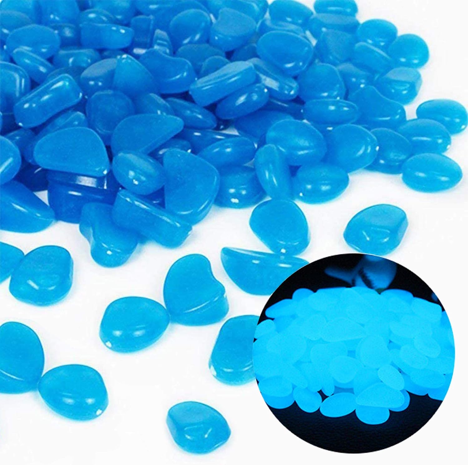Aquarium Plants Book - ถังปลา Rocks Glow Blue Pebbles สําหรับ
