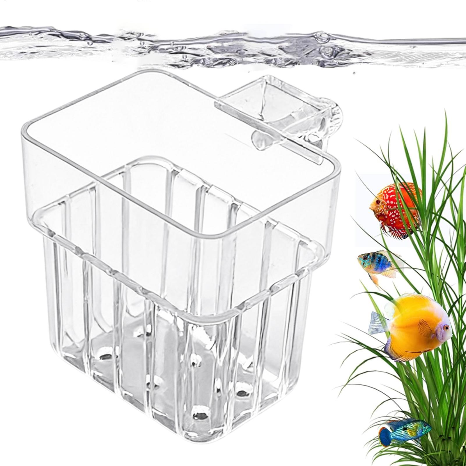 Aquarium Plant Holder - กระถางแขวนใสสำหรับตู้ปลา ที่แขวนต้นไม้น้ำ ตัวยึดต้นไม้น้ำ ติดตั้งง่ายและมั่นคงสำหรับตู้ปลา