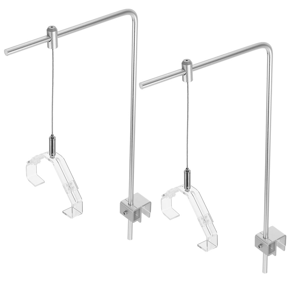 Aquarium Plant Holder - 2 ชิ้นผู้ถือแสงตู้ปลาพร้อมคลิปอลูมิเนียมอัลลอยด์โคมไฟถังปลาผู้ถือแสงวงเล็บพืชน้ําแสงแขวนแร็ค