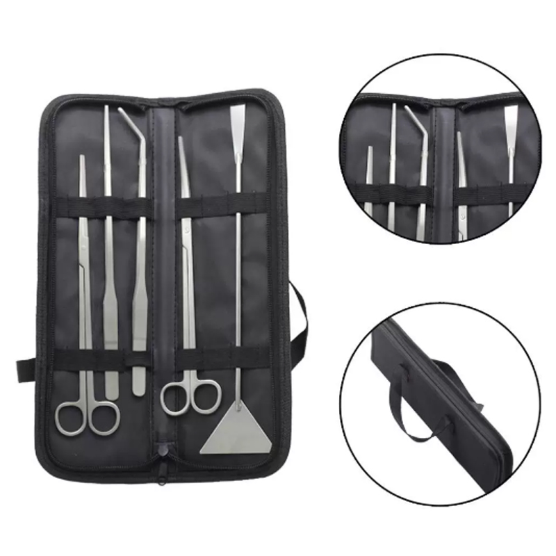 Planted Aquarium Tools - ชุดเครื่องมือทำความสะอาดตู้ปลา กรรไกรตัดแต่งกิ่งไม้น้ำ แหนบ ที่ตัดแต่งหญ้าในตู้ปลา อุปกรณ์ตู้ปลาสแตนเลส อุปกรณ์เสริมตู้ปลา