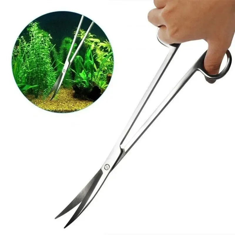 Planted Aquarium Tools - กรรไกรตู้ปลา, เครื่องมือทําความสะอาดสแตนเลสยาวพิเศษ, เครื่องมือตู้ปลา Aquascape