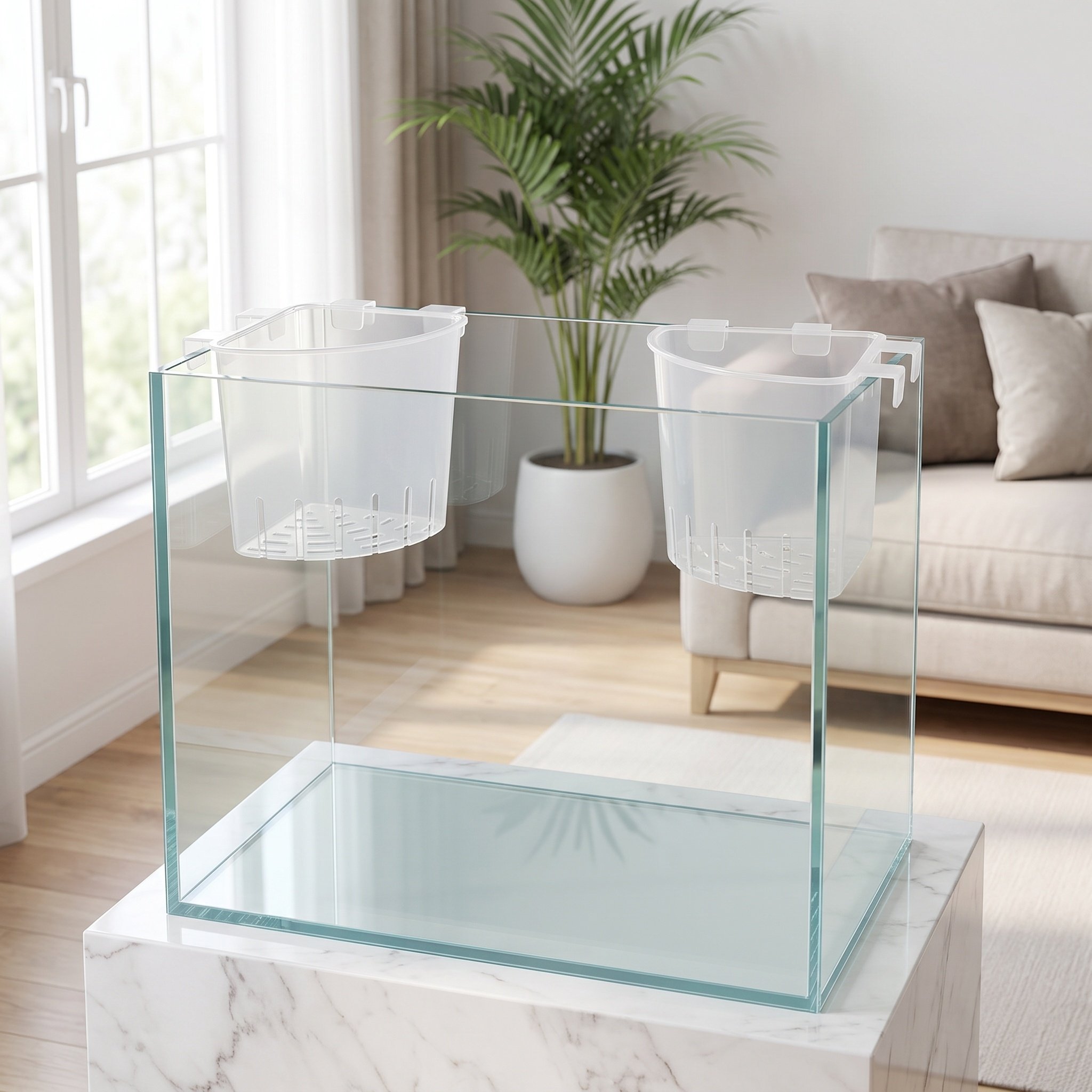 กระถางพลาสติกแขวนมุมตู้ปลา 4 ช - Aquarium Plant Holder บทวิจารณ์และราคา