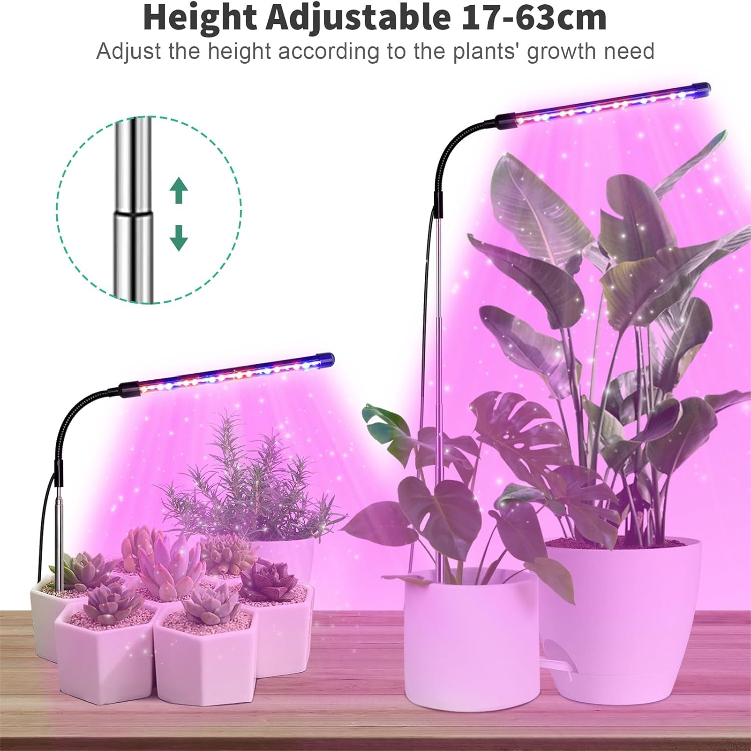 3 สี USB Grow โคมไฟพืชเต็มสเปก - Led Planted Tank Light บทวิจารณ์และราคา
