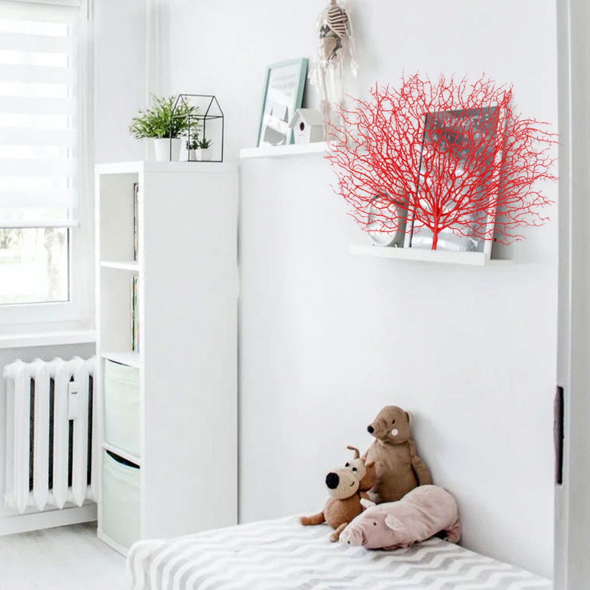 1 ชิ้น กิ่งปะการังพลาสติกคุณภา - Aquarium Plant Red บทวิจารณ์และราคา
