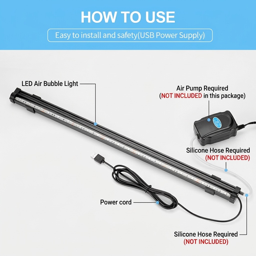 ไฟ LED USB สำหรับตู้ปลา พร้อมฟ - Aquarium Plant Grow Light บทวิจารณ์และราคา